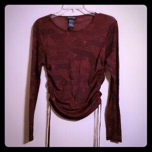Kenneth cole sheer side cinch top